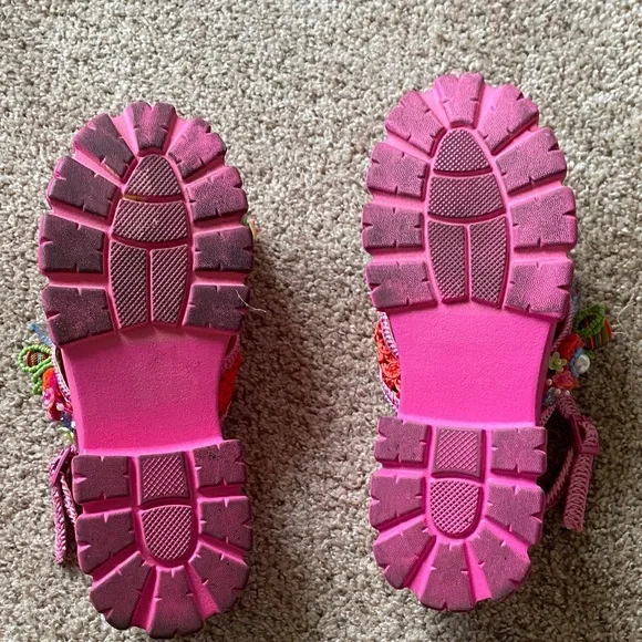 Betsey Johnson Pink and Red Embellished Sandals Size 8.5 - Picture 7 of 7